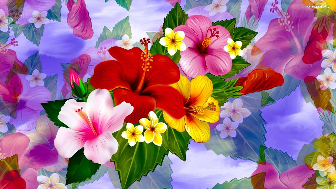 hibiskus- bild Pussel online