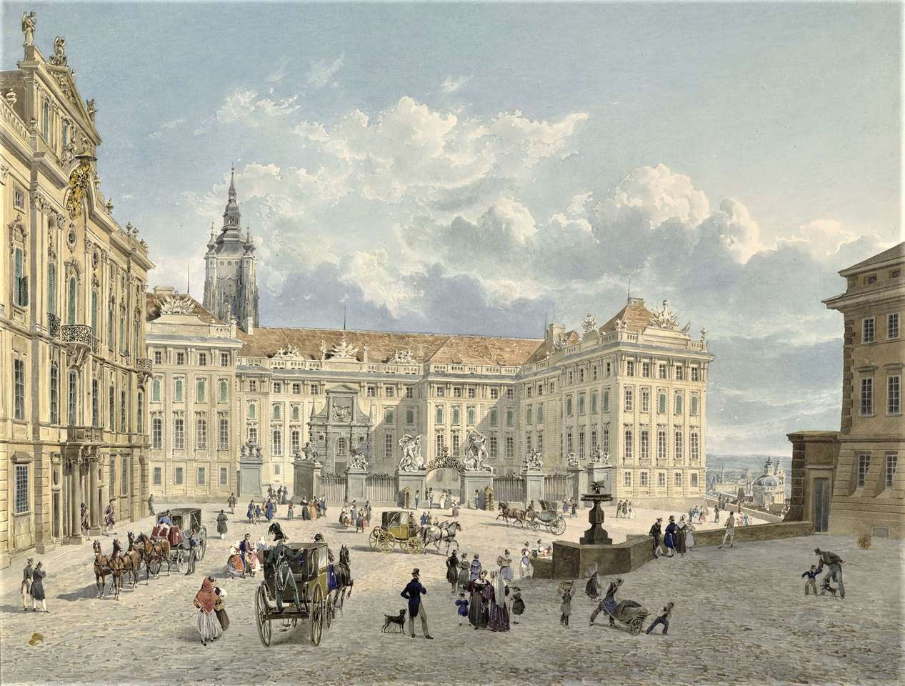 Prag Gemälde Schlossanlage Online-Puzzle