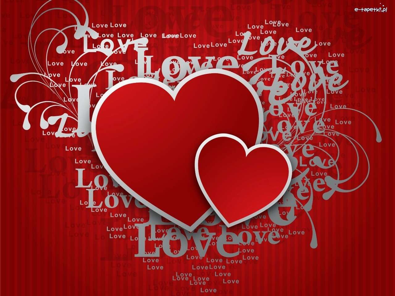 сердечки, любовные надписи онлайн-пазл
