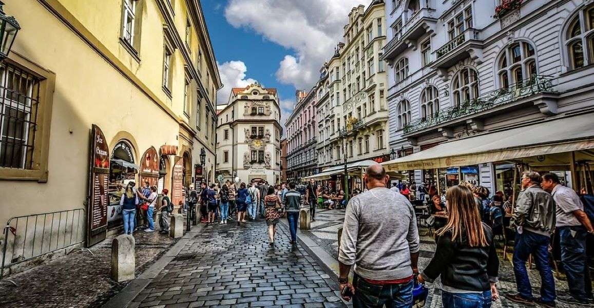 Prague Karlsgasse Tsjechië online puzzel