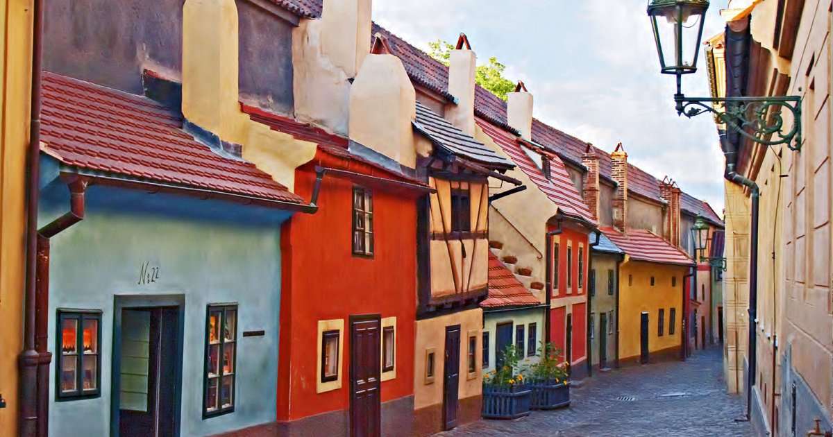 Prága Golden Lane Csehország kirakós online