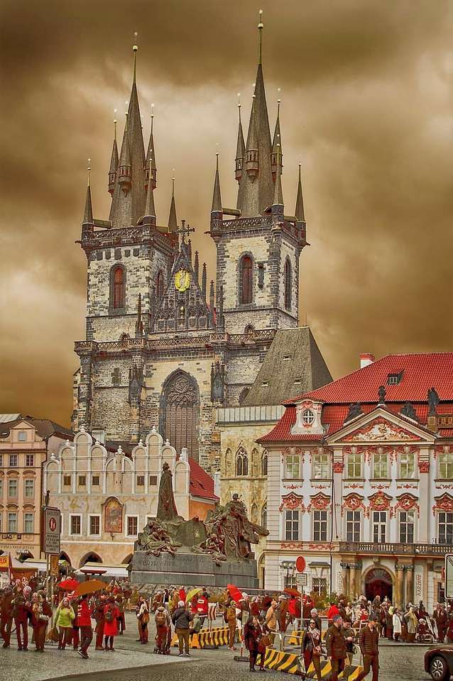Prag Teyn Kathedrale Tschechei Puzzlespiel online