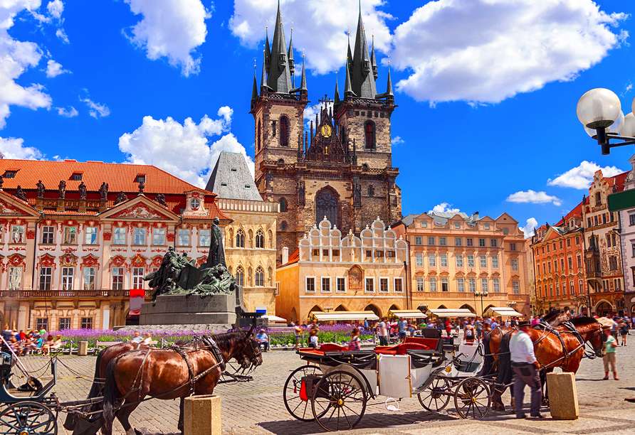Пазарен площад в Прага Чехия онлайн пъзел