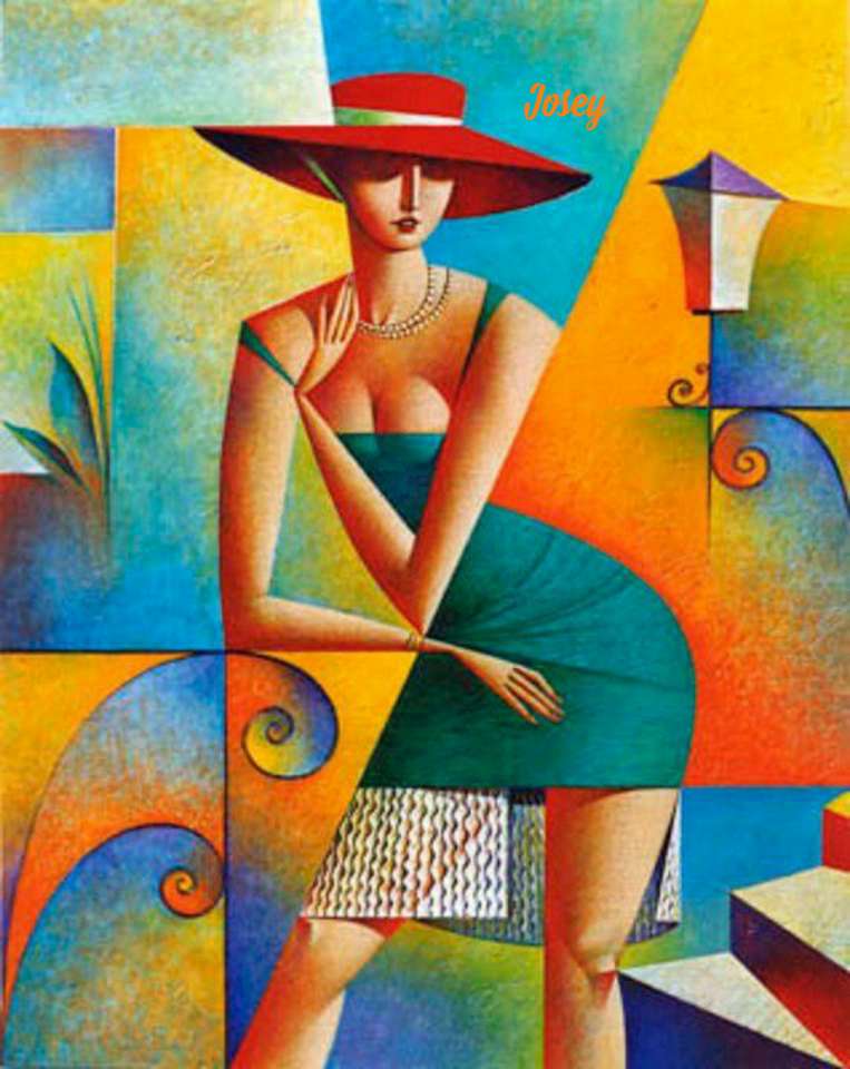 Nő a színek között online puzzle