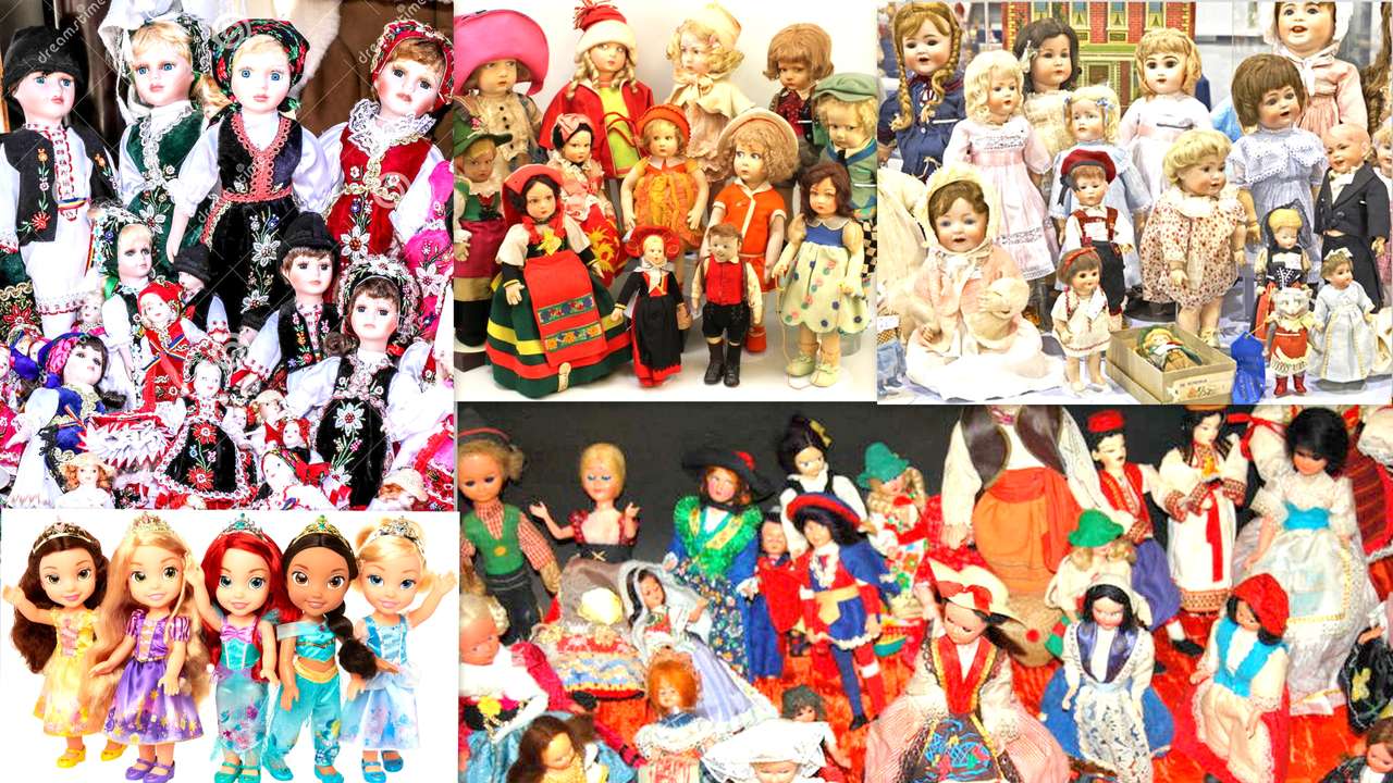 Barevné panenky skládačky online