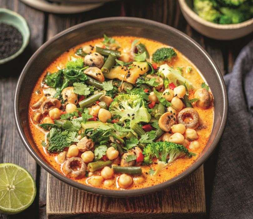 vegetarian curry with chickpeas jigsaw puzzle online