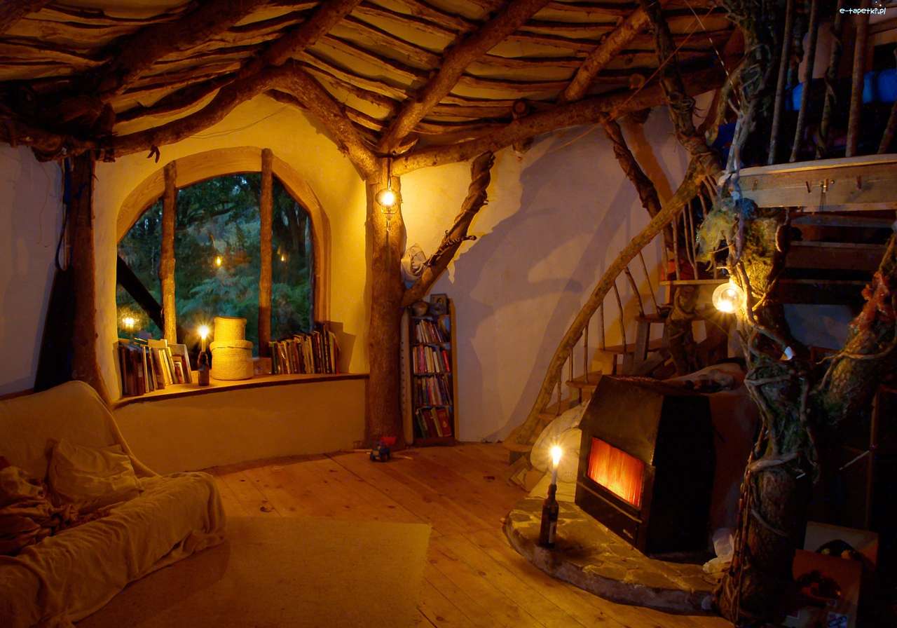interno della casa degli hobbit puzzle online