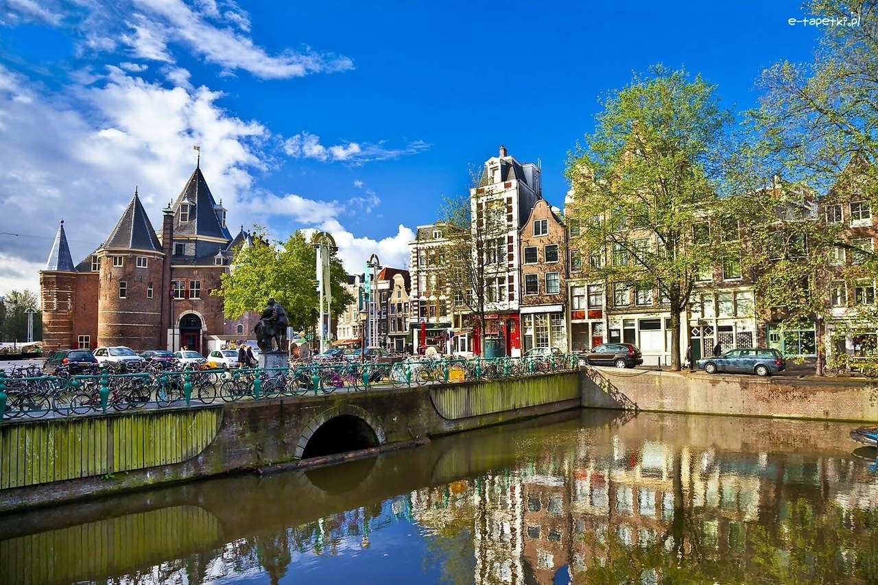kanalen i Amsterdam pussel på nätet