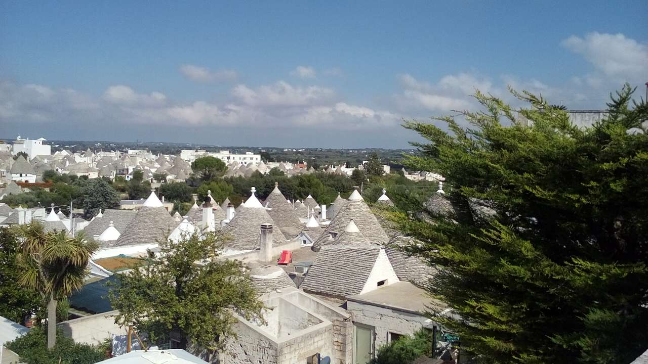 Panorama of the trulli in Alberobello jigsaw puzzle online