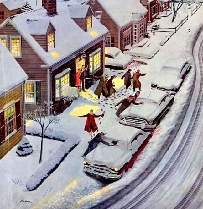 Zimowa ulica legpuzzel online