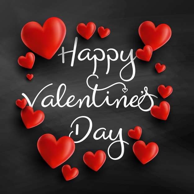 серця, день Святого Валентина напис пазл онлайн