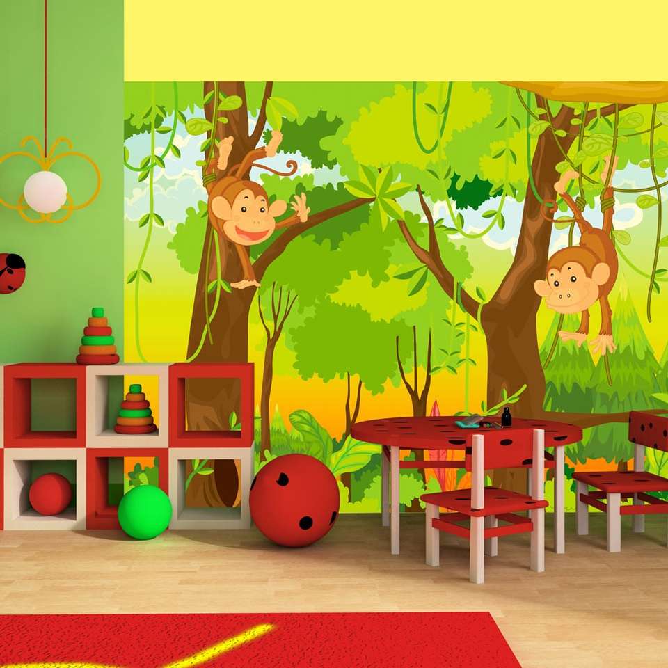 Affen auf dem Baum - Wandbild Puzzlespiel online