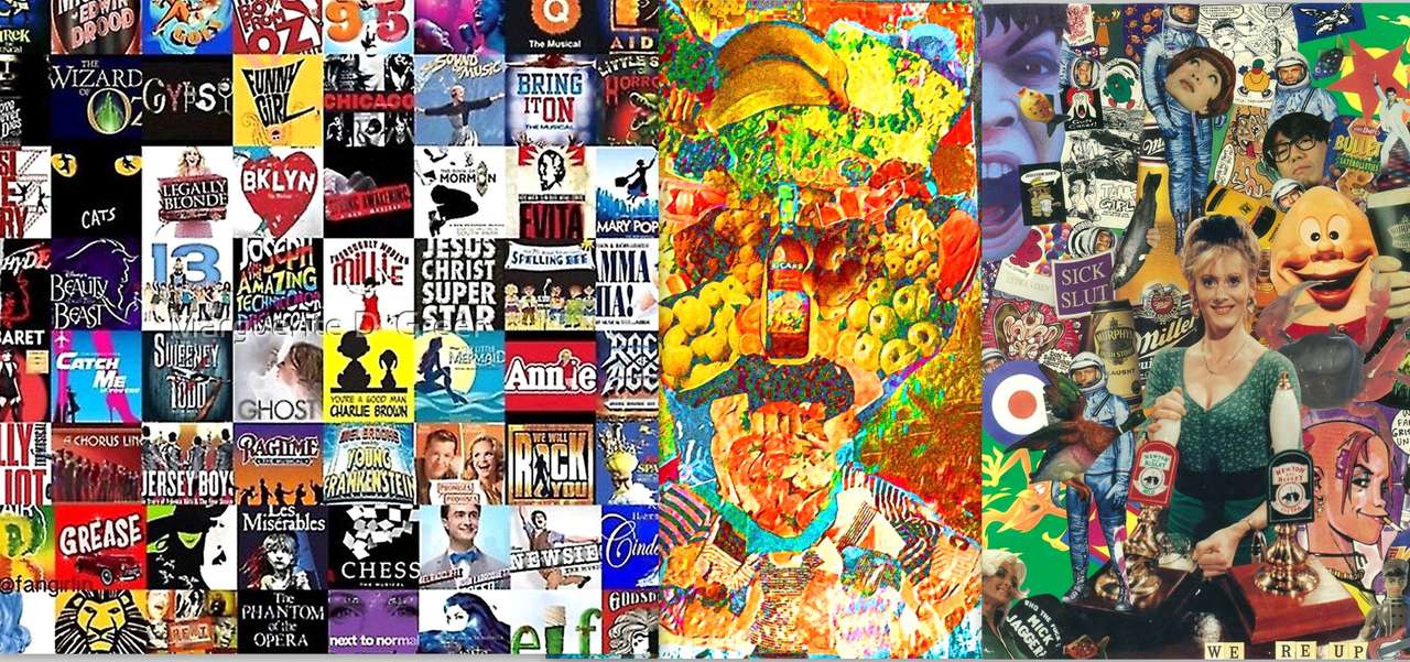 Kleurrijke collage online puzzel