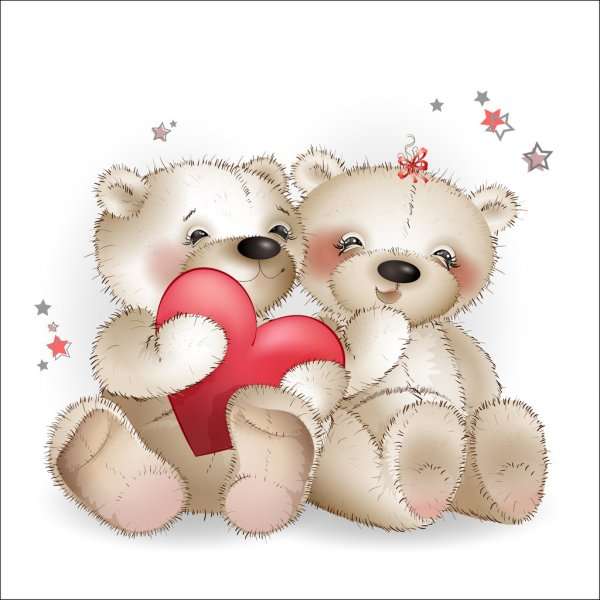 ours en peluche avec un coeur puzzle en ligne