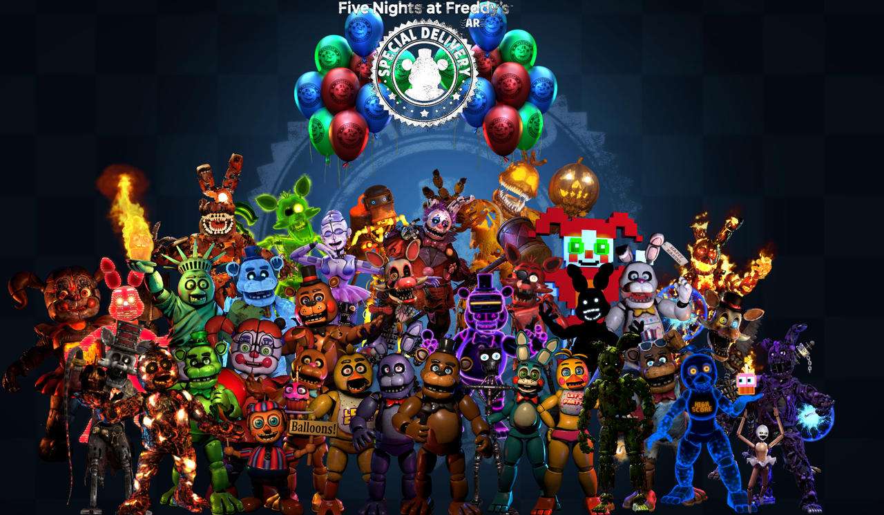 FNAF AR all skins and characters - online puzzle