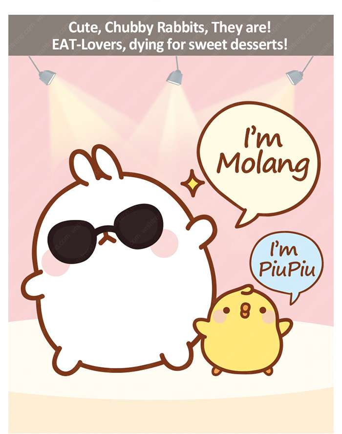 Jag är Molang. Jag är Piu-Piu. Pussel online