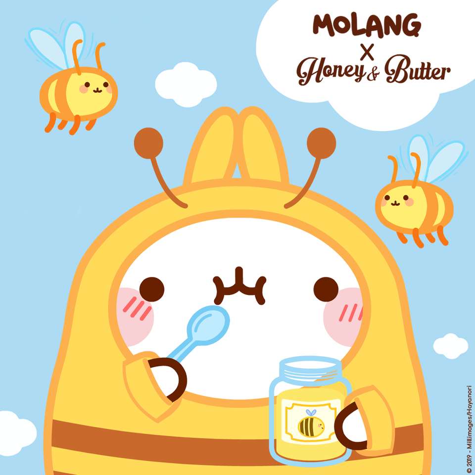 Molang și miere de albine jigsaw puzzle online