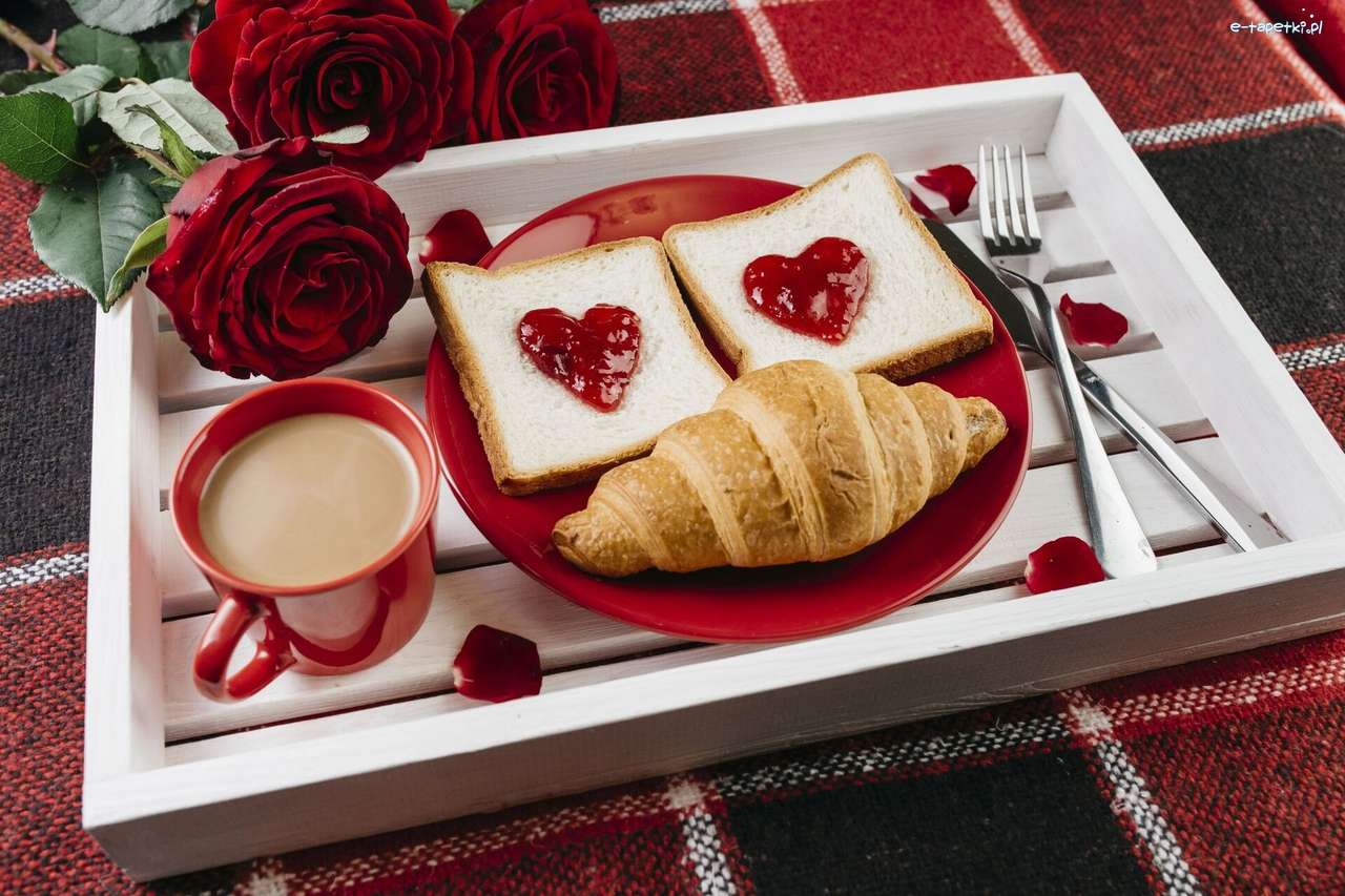 Petit-déjeuner de la Saint-Valentin puzzle en ligne