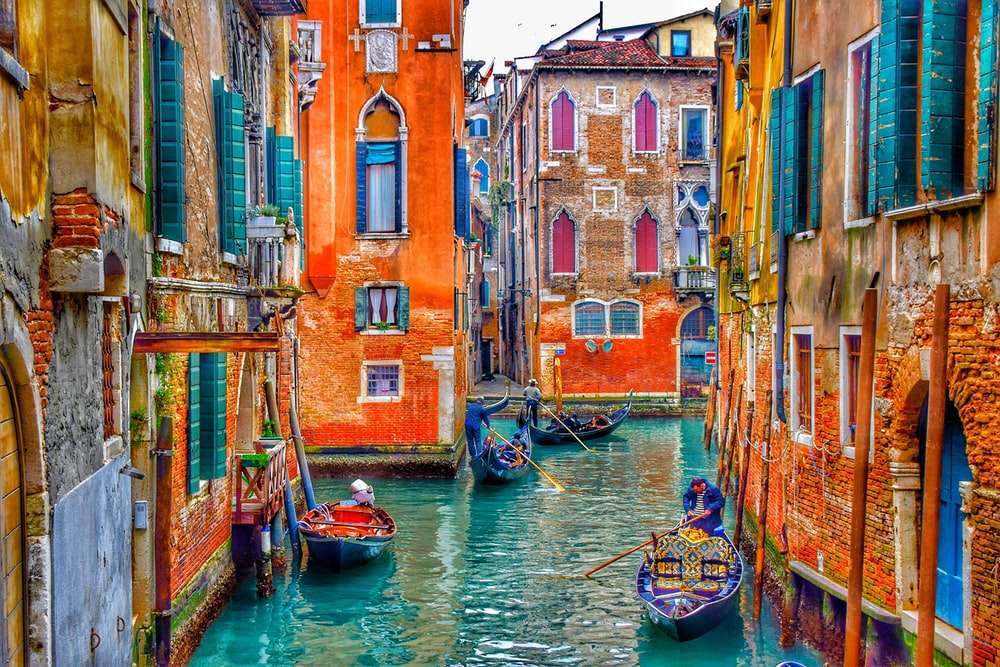 barevné Benátky online puzzle