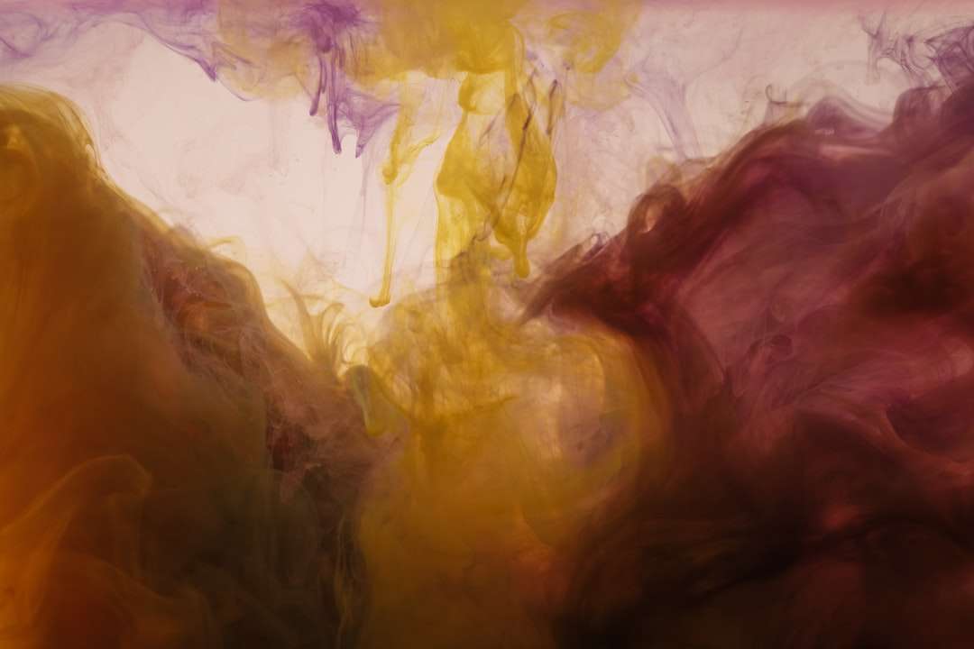 pictură abstractă galbenă și violetă puzzle online