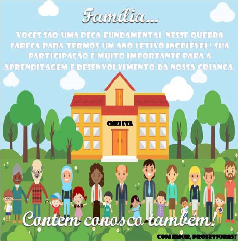 Família na escola - puzzle online