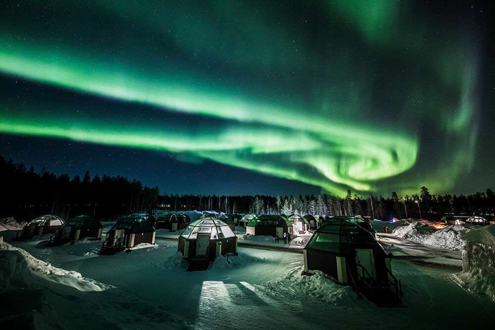 aurora borealis i Finland pussel på nätet