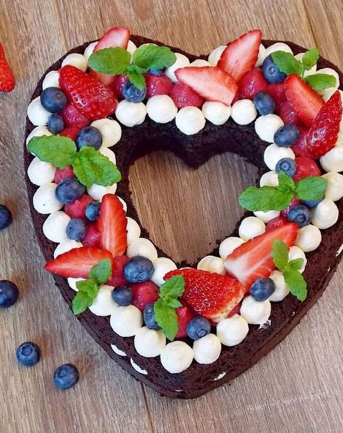 torta- szív kirakós online