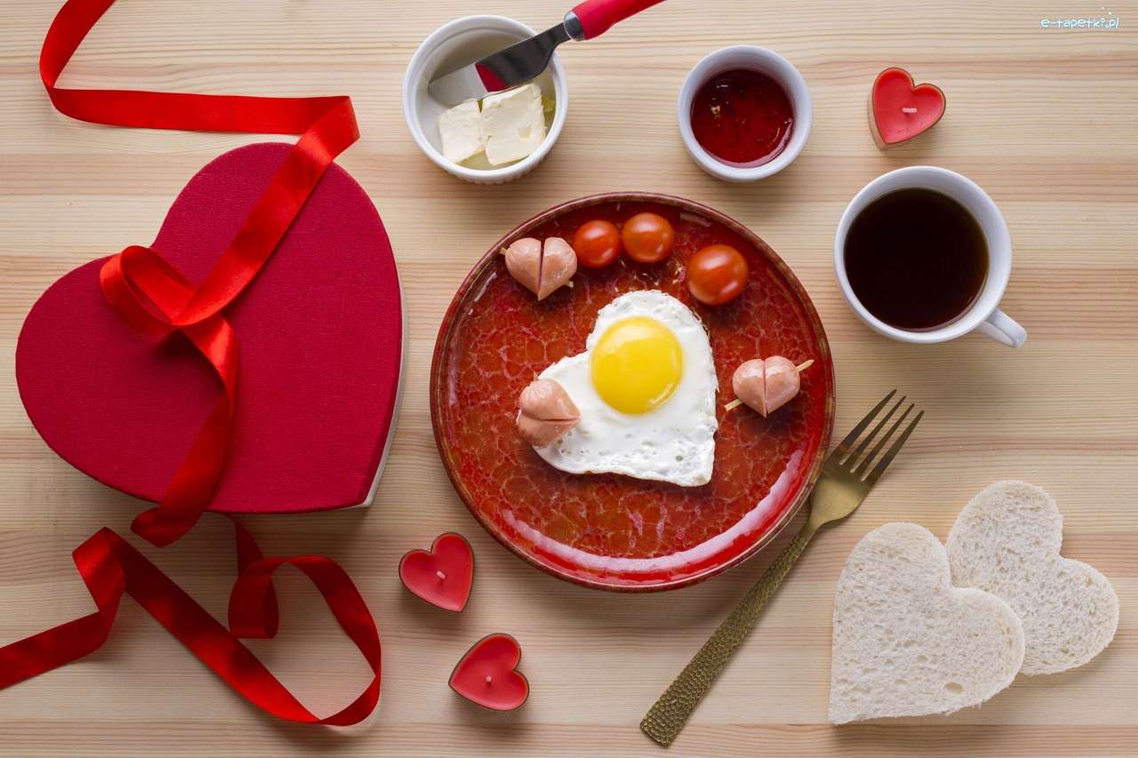 Mic dejun de Ziua Îndrăgostiților puzzle online