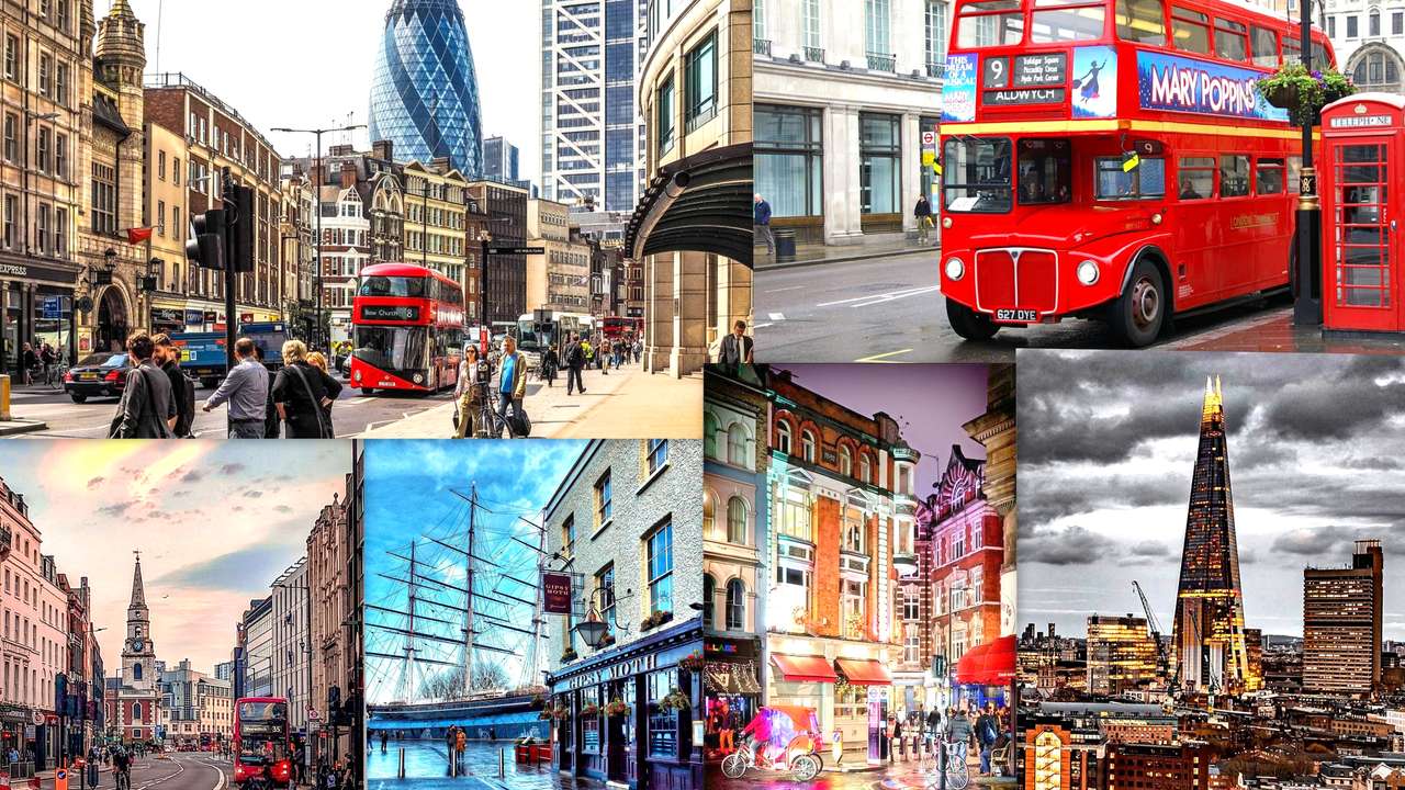 LONDON -COLLAGE Pussel online