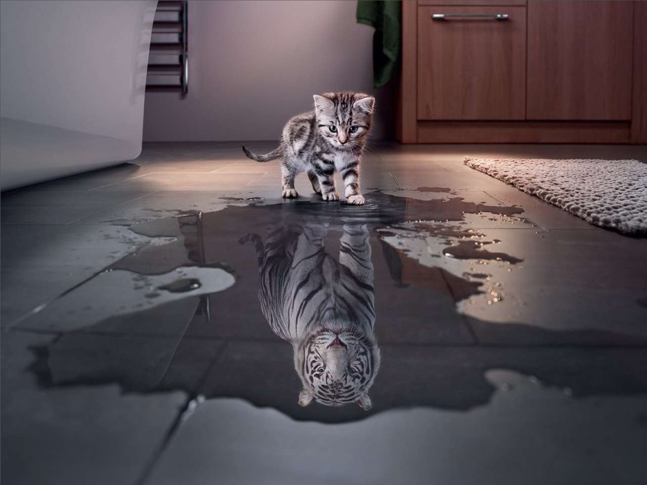 gatto tigre puzzle online