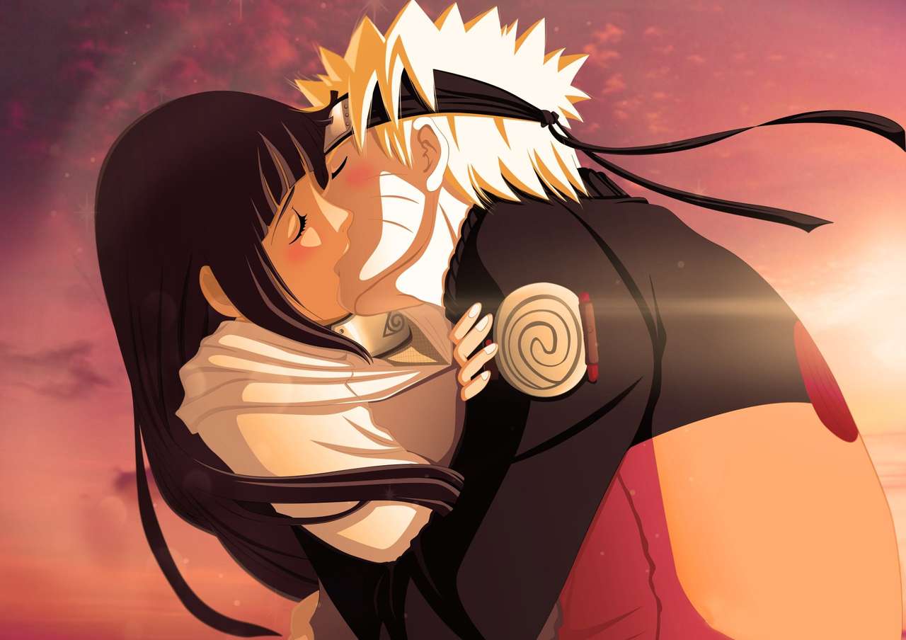 Naruto și Hinata se sărută puzzle online