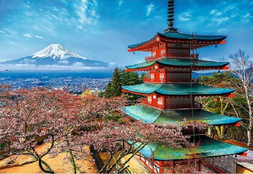 Monte Fuji. rompecabezas en línea
