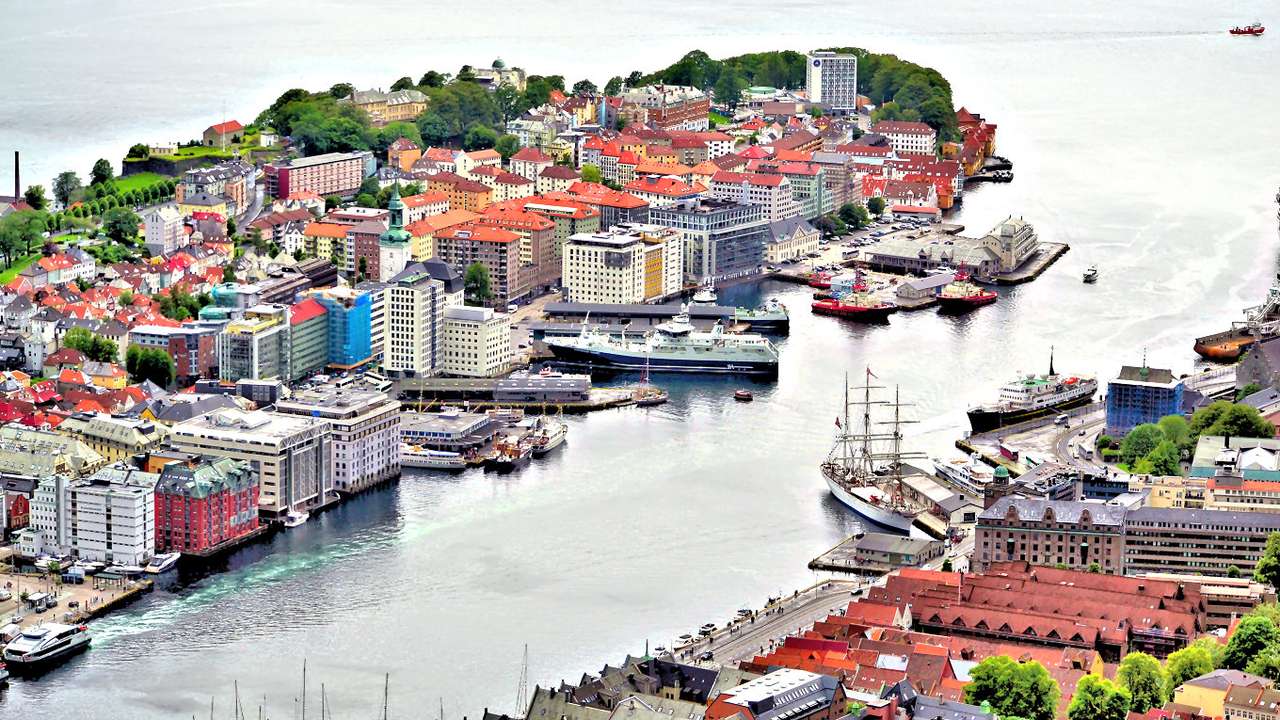 Bergen - NORGE pussel på nätet