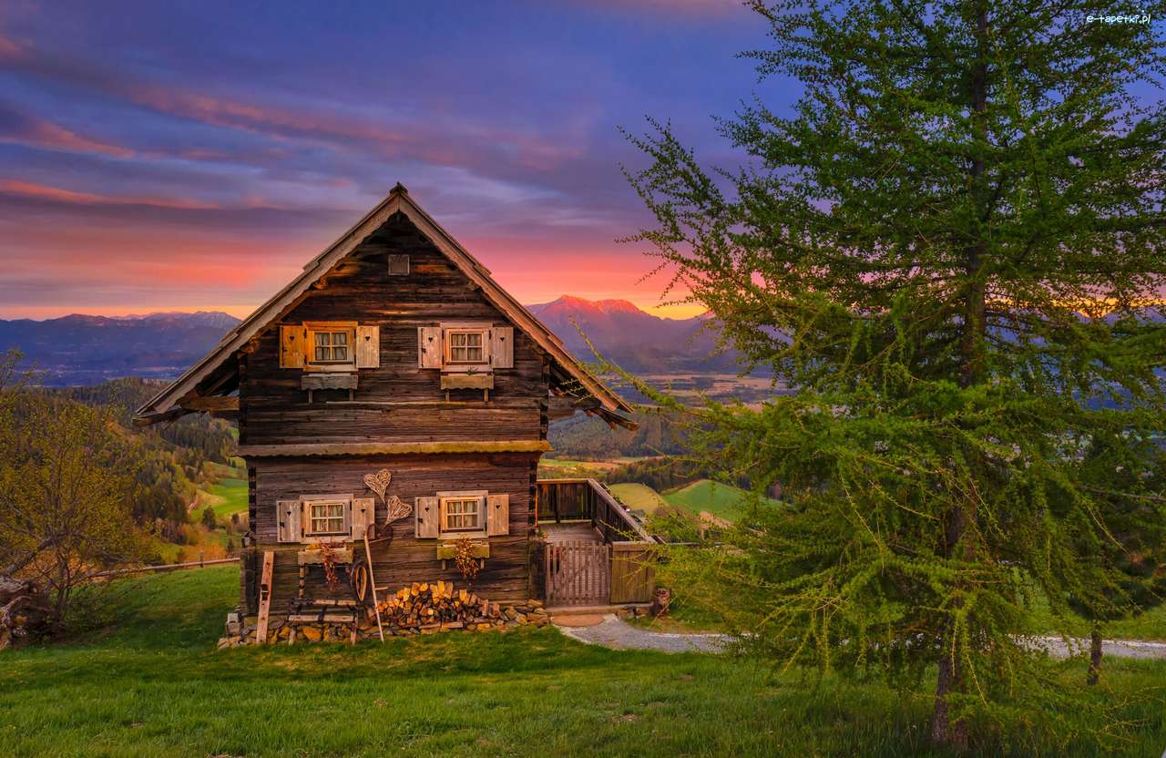 Haus in den Alpen Online-Puzzle