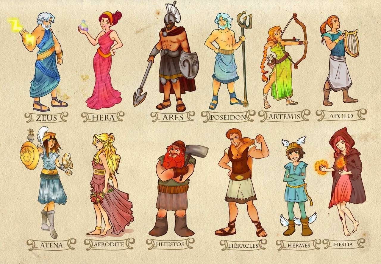 Персонажи от гръцката митология онлайн пъзел