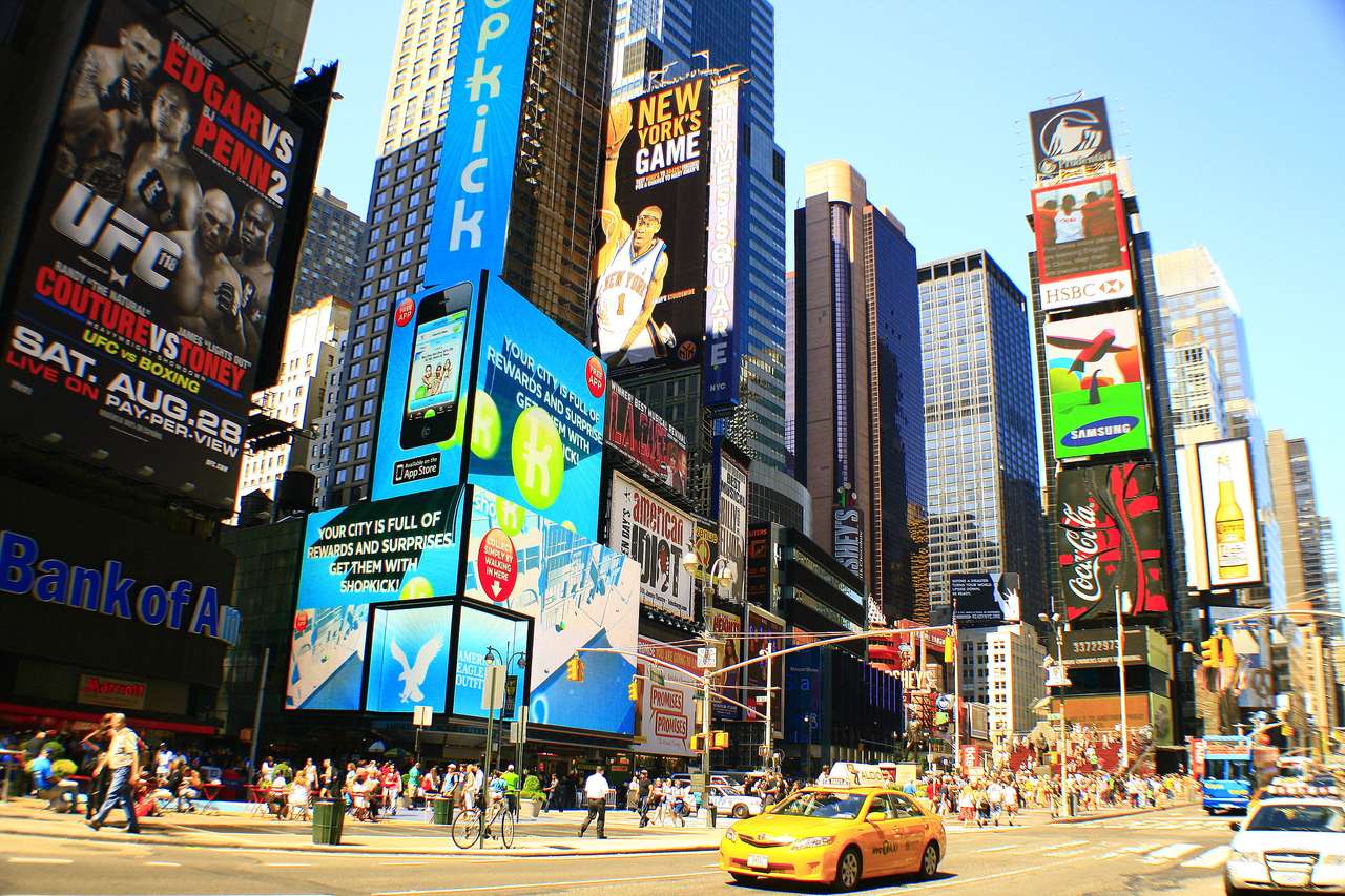 Таймс-сквер - Нью-Йорк пазл онлайн