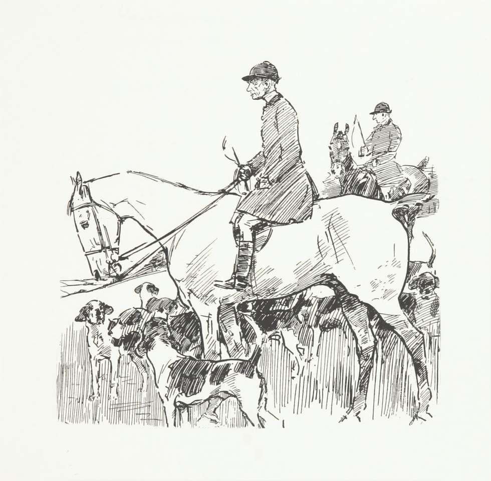 uomo a cavallo illustrazione puzzle online