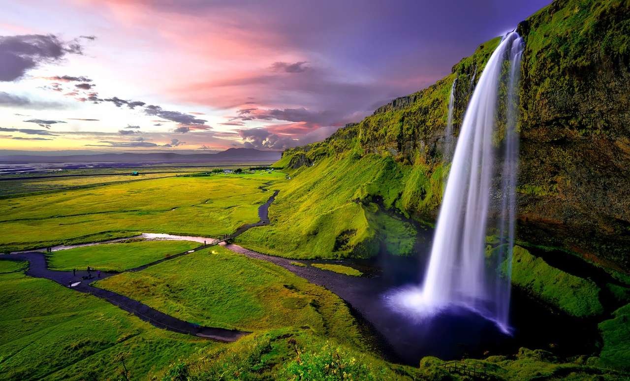 Waterfall in paradise jigsaw puzzle online