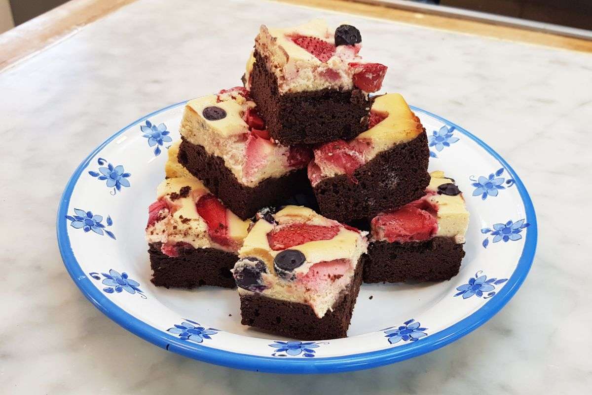 Brownies di cheesecake puzzle online
