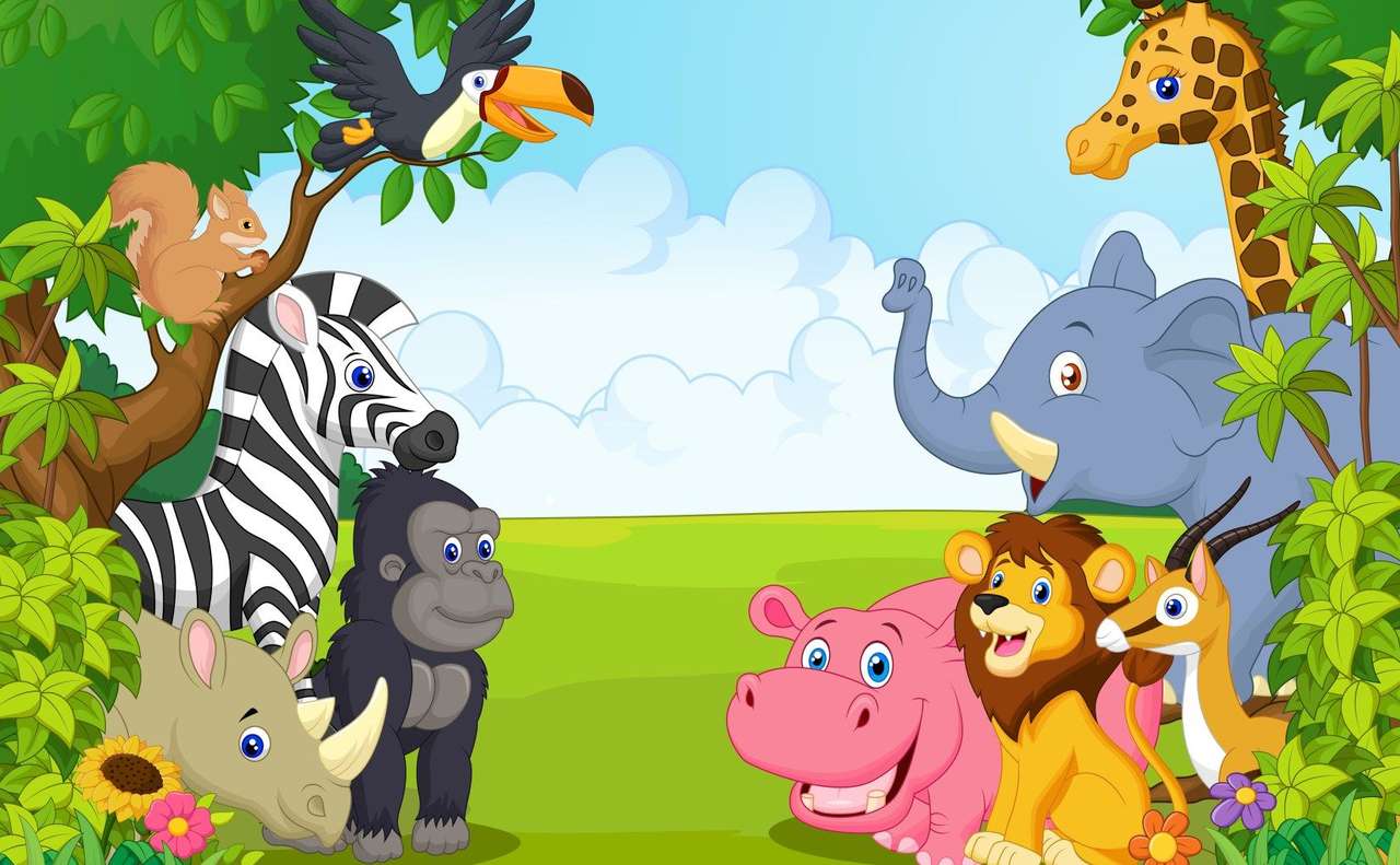 Aboutorabi-Lehrer lernt wilde Tiere 2 Puzzlespiel online