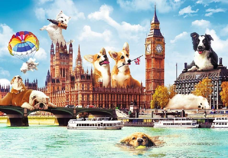 Psi v Londýně skládačky online