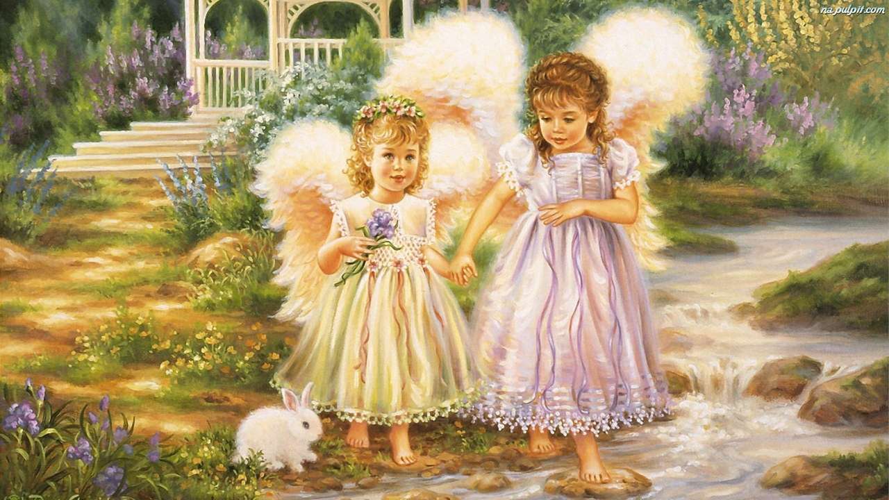 μικρά κορίτσια μικροί άγγελοι online παζλ