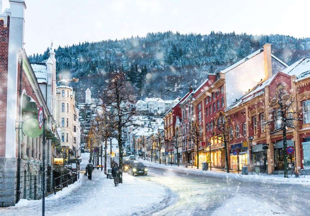 iarna la Bergen jigsaw puzzle online