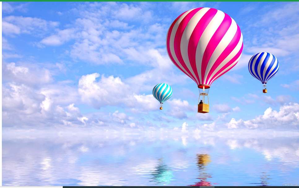 varmluftsballonger flyger lågt Pussel online