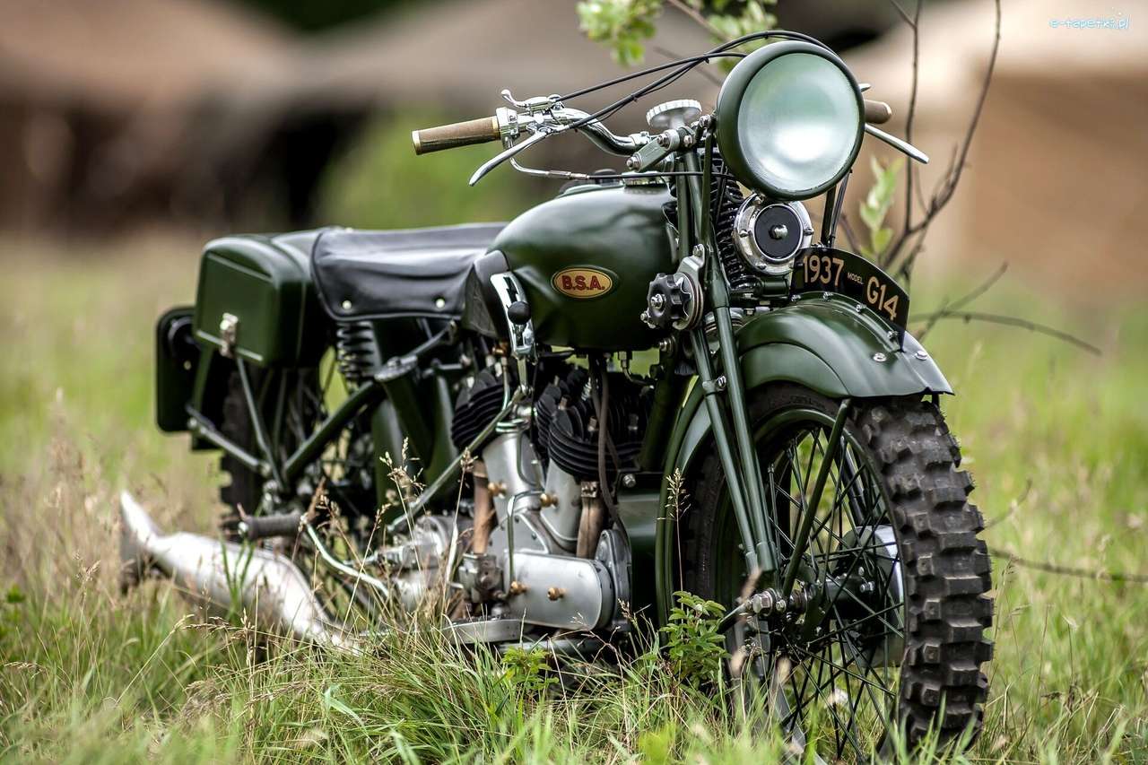 vintage μοτοσικλέτα - B.S.A, G14, 1937 online παζλ