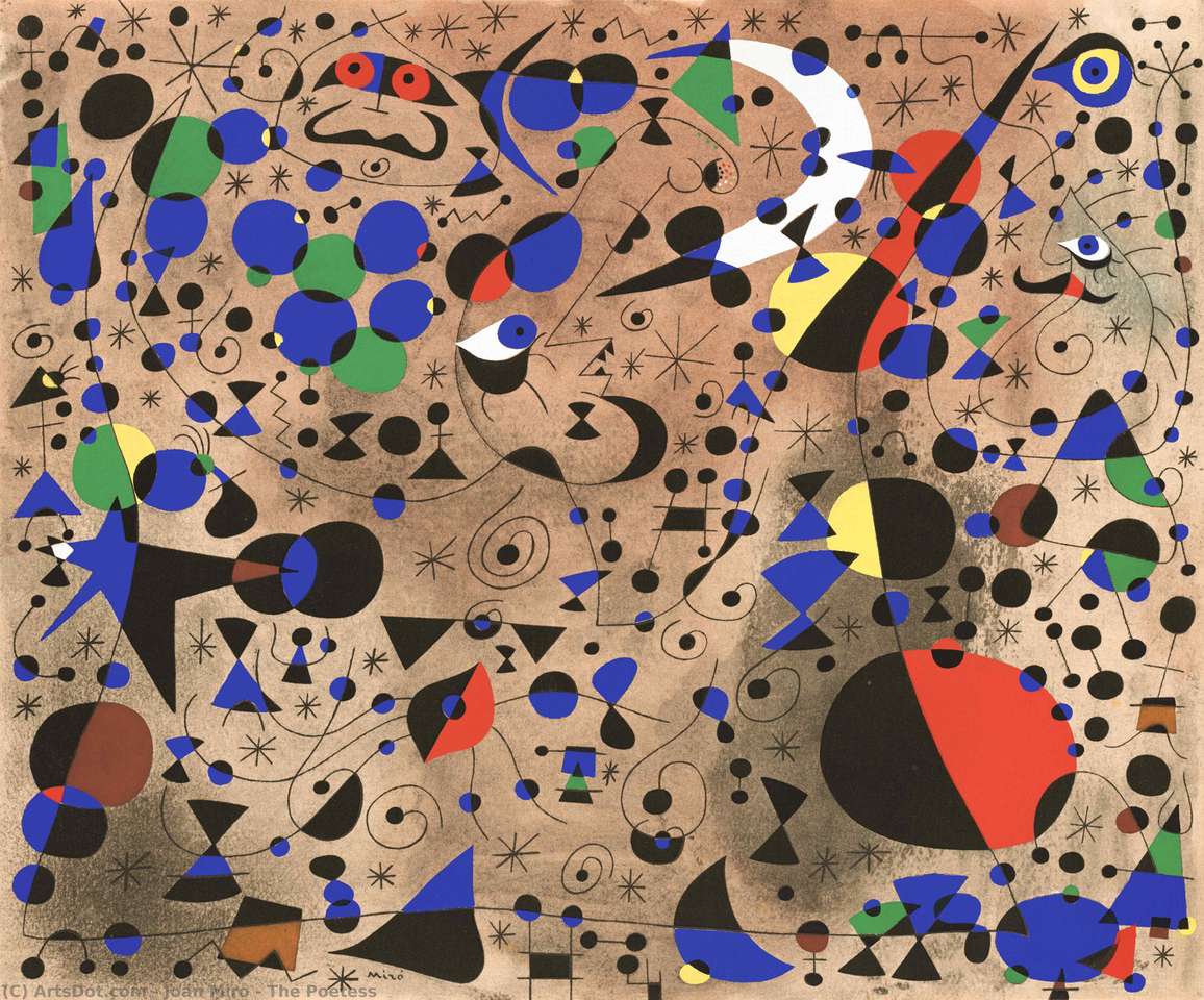 Poetess av Joan Miro pussel på nätet