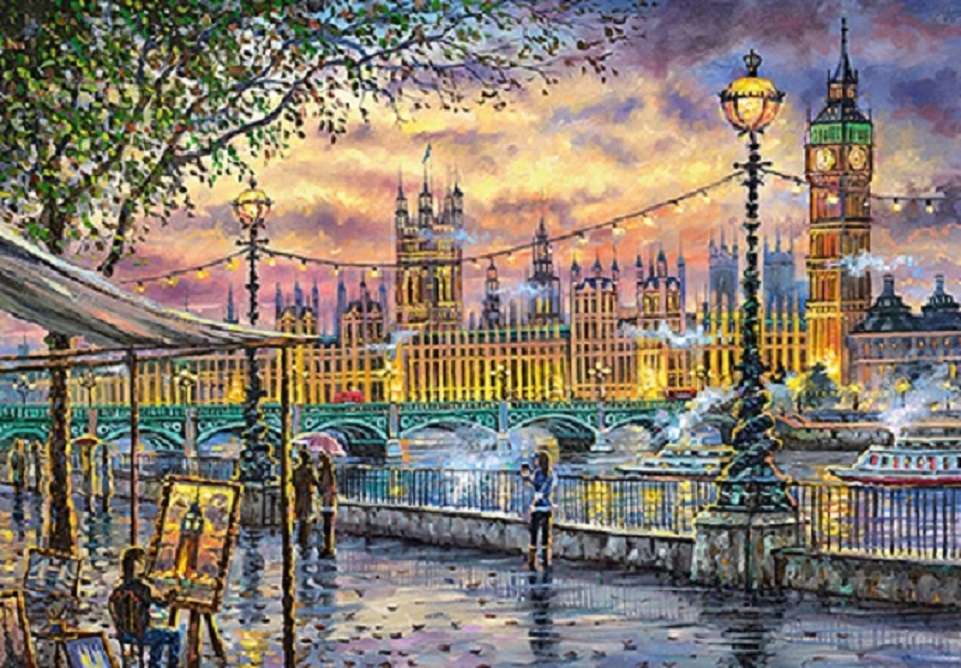 Рисуван Лондон. онлайн пъзел