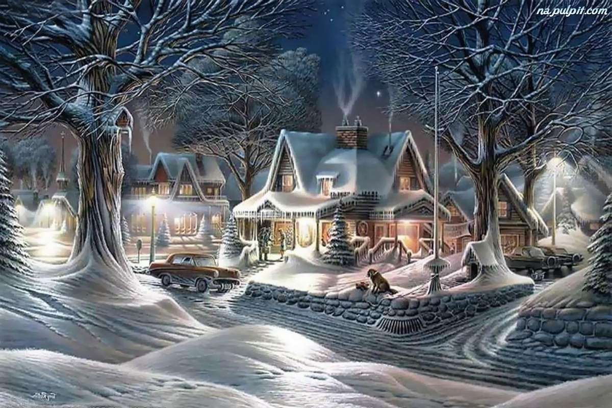 winter nacht online puzzel