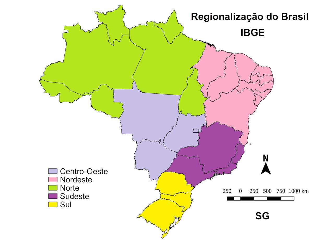 Региони на Бразилия (проф .: Дейвид) онлайн пъзел