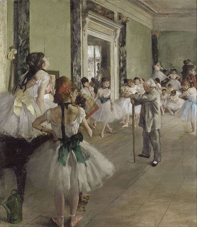 Taneční třída, Edgar Degas online puzzle